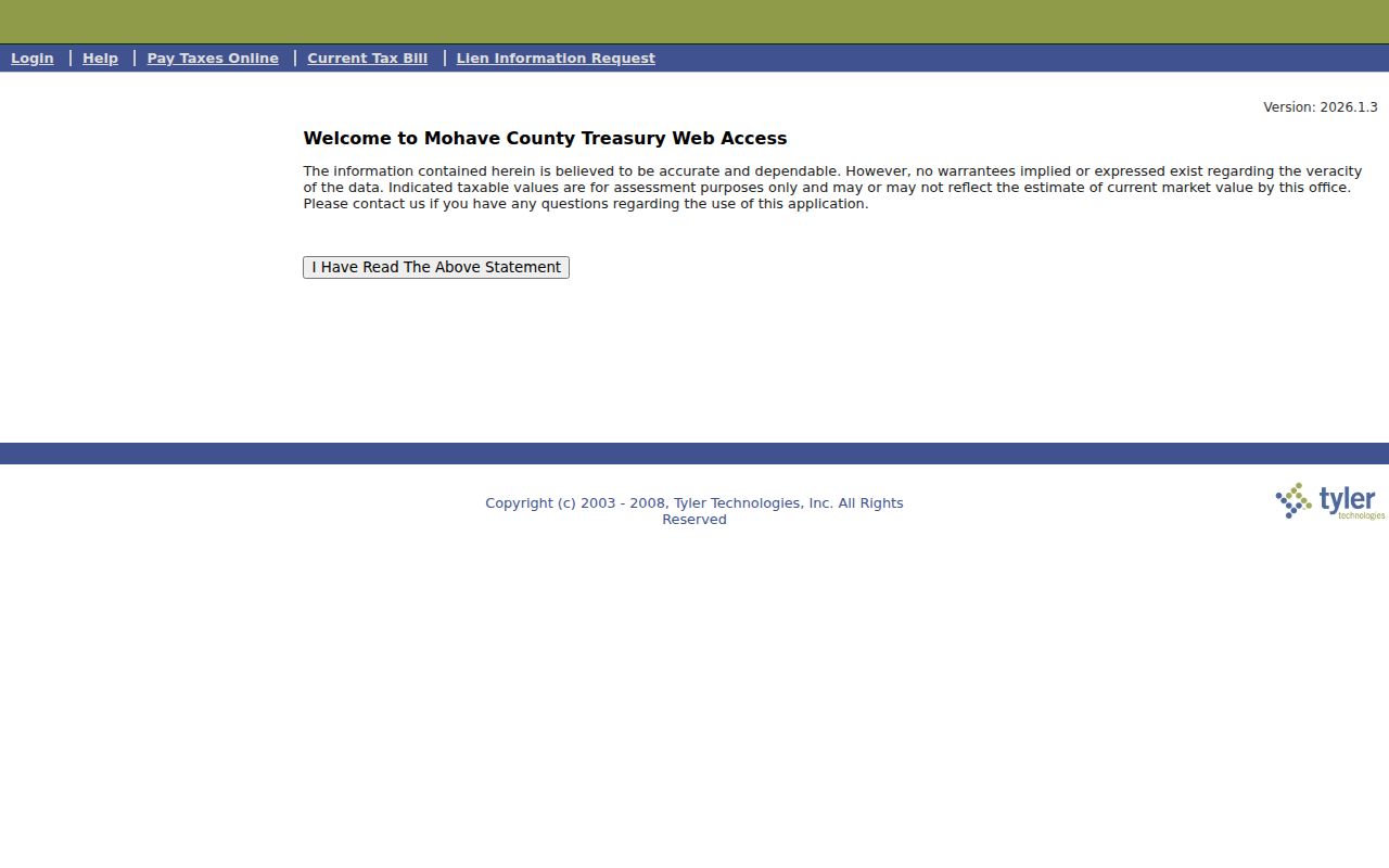Mohave County neighbors parcel keyed tax search