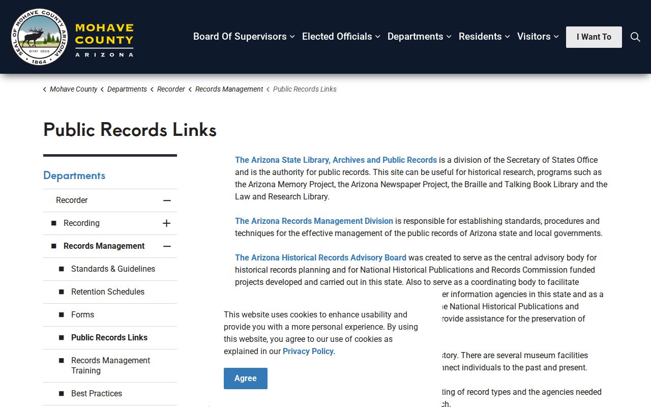 Mohave County previous residents historical and archival research links