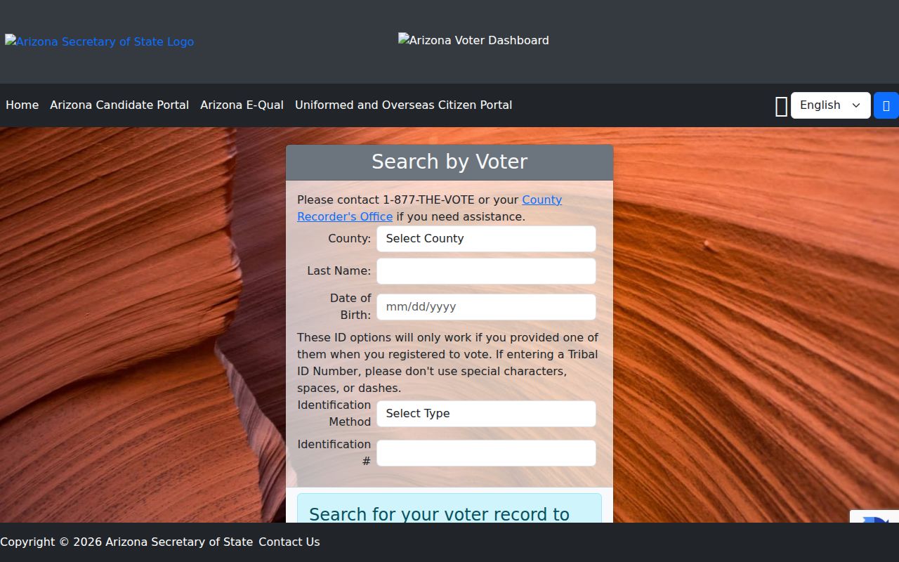 Mohave County resident lookup individual voter status form