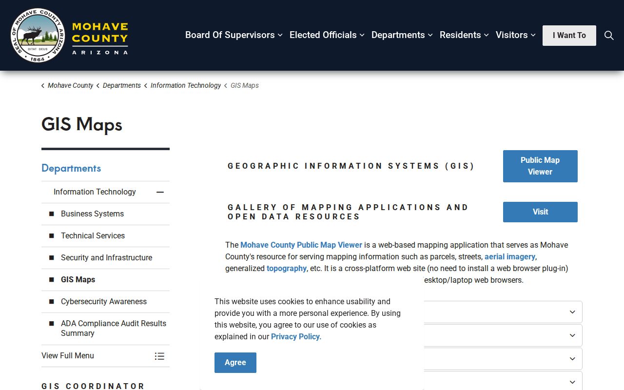 Mohave County street directory GIS tools and extracts