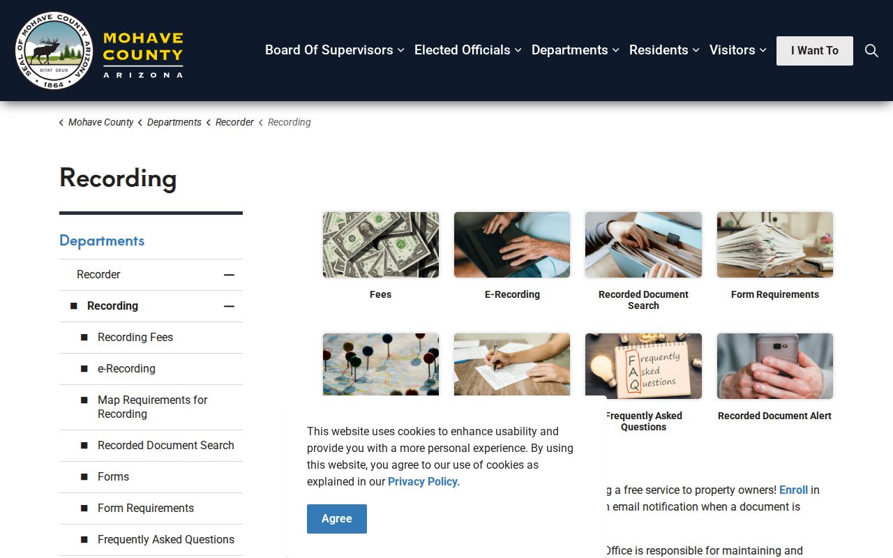Mohave County street directory Recorder document services